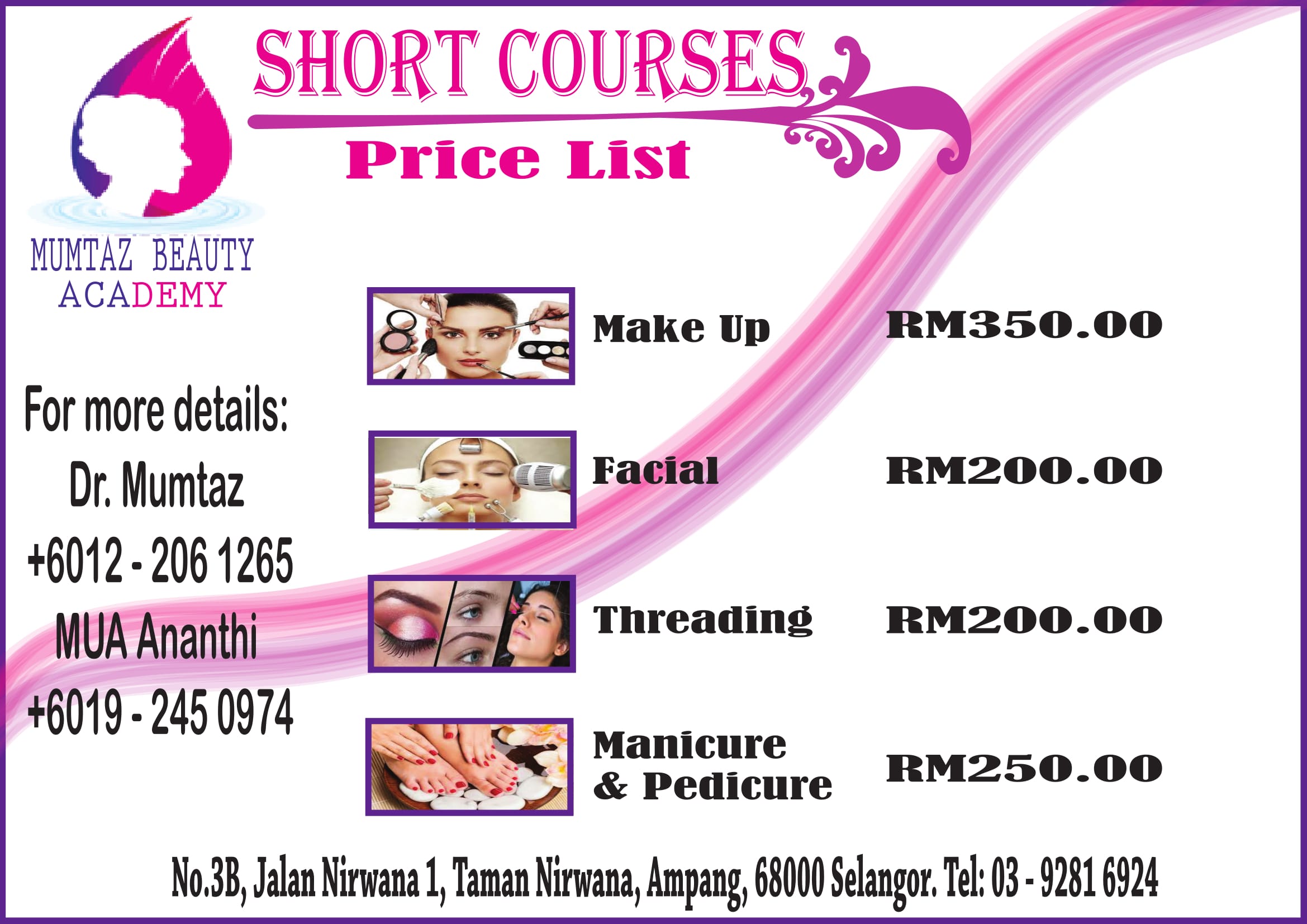 Short courses. Flyer for Clinic.
